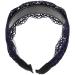 minkissy Lace Hair Hoop - Broadside Lace Headband Floral Lace Headband Gothic Headband Fancy Decor for Women Girls (Black)