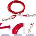 JETOP Heavy Duty Dog Stake & 10 ft Dog Chains Steel Spiral Ground Dog Spike for Outdoor Yard and Camping Dog Camping Accessories for Puppy Pet and Medium Dogs (176 lbs of pull) (Red) - Buy Online on SooperMarket.com