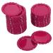 PATIKIL 1 Inch Flat Decorative Bottle Caps 50 Pack Craft Bottle Pendant Trays Double Sides Printed for DIY Pendants Craft Scrapbooks Rose Red