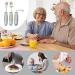Adaptive Utensils Disability Aids 3PCS Stainless Steel Curved Cutlery Set with Mirror Polishing Bendable Design & Non-Slip Handles for Disabled Hands Flexible Tableware for Elderly & Patients - Buy Online on SooperMarket.com