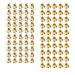 100PCS Small Gold Bells Mini Bells for Crafts,50PCS 0.39 Inch and 50PCS 0.55 Inch Decorative Bells Christmas Tree Pendants for Craft Making and Favor Decorating