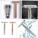 Angoily 6 Pcs Shaver Tool Set - Zinc Alloy Man's Metal Head - Premium Quality for Smooth Shaving | International Shipping Available - Buy Online on SooperMarket.com