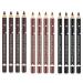 Go Ho 12 PCS Eyebrow Eyeliner Pencil Set, Waterproof Eyebrow Pencil,Long-lasting Sweat-proof Eyeliner Makeup Brow Tint Pen, 3 Colors(Black+ Brown+Dark Brown) 4 PCS Black+4 PCS Light Brown+4 PCS Dark Brown