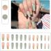 Luvadeyo 24pcs Ballerina Press On Nails - Luxury Green Acrylic Coffin Nails for Women & Girls - Buy Online on SooperMarket.com