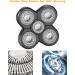 5 Men's Electric Shaver Replacement Heads - Razor Heads for Bald & Face Shaving | Beard Cutter with Brush Accessories - Buy Online on SooperMarket.com