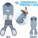 Supet Dog Recovery Suit for Pets | Post Surgery Healing Garment | Prevent Licking Wounds | Puppy Surgical Clothes M (Blue Striped) - Buy Online on SooperMarket.com