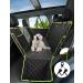 nzonpet 4-in-1 Dog Car Seat Cover, 100% Waterproof Scratchproof Dog Hammock with Big Mesh Window, Durable Nonslip Dog Seat Cover, Pets Dog Back Seat Cover Protector for Cars Trucks SUVs - Green Black-Green