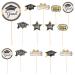HOLIDYOYO 24pcs Graduation Cupcake Toppers Picks Class of 2024 Cake Toppers Congrats Grad Cake Picks Dessert Toppers Toothpick For Graduation Party Supplies Cake Decorations