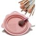 Makeup Brush Cleaner Mat Silicone Cleaning Bowl Scrubber Brush Portable Cleaning Tool Makeup Sponge Powder Puff Silicone Makeup Brush Cleaner Makeup Sponge Cleaner Cosmetic Brush Cleaning Tool Pink - Buy Online on SooperMarket.com