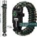 Zsmjaer Survival Bracelet Set - 2-Piece Multifunction Paracord with Flint Pipe and Compass for Outdoor Adventures Black-Green - Buy Online on SooperMarket.com