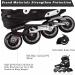 Adult 4 Wheel Speed Inline Roller Skates - High Performance Fitness Racing Skates - Black - Men 9-9.5/Women 9.5-10/26-26.5cm - Buy Online on SooperMarket.com