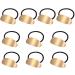 10 Pcs Metal Elastic Hair Bands for Women Girls Gold Metal Hair Ties Ponytail Holder Hair Accessories Elastic Rubber Hairband Alloy Hair Cuff Wrap