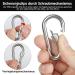 Buy DONQL 4 STK M6 Stainless Steel Carabiner Hooks - 135 kg Load Capacity for Camping Keys & Outdoor Use - Buy Online on SooperMarket.com