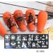 healthGUO Nail Art Stamping Plate Stamper Sponge Pen Halloween Pumpkin Bats Image Nail Polish Template Stamp Stencil Tools Kit 6 - Buy Online on SooperMarket.com