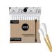 Cotton Swabs 100 Candore Stronger Bamboo Stick Soft Cotton Head Biodegradable
