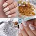 Eseres 3D Sparking Gold Flakes Nail Foil - 6 Grids Metallic Glitter for Nail Art Design in Gold & Silver - Buy Online on SooperMarket.com