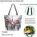 ZzWwR Trendy Paris Street Eiffel Tower Large Canvas Shoulder Tote Bag - Ideal for Gym, Beach, Travel & Shopping - Buy Online on SooperMarket.com