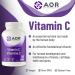 AOR - Vitamin C 1000mg 100 Capsules - Essential Ascorbic Acid Supplement - Promotes Overall Wellness - Supports Bones Gums & Teeth - Non-GMO Vegan - Ideal for Daily Health Maintenance - Buy Online on SooperMarket.com