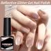 Cat Eye Gel Nail Polish Champagne Color Magnet Nail Polish Crystal Reflective Glitter Gel Nail Polish Soak off Holographic Cat Eye UV Gel Nail Varnish for Nail Art DIY at Home - Buy Online on SooperMarket.com