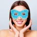 MIVORA Cooling Gel Mask for Puffy Eyes Reusable Hot Cold Therapy for Migraine Headache Dark Circles Dry/Swollen Eyes Sinus Pain Light Blue (A-blue)
