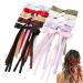 10PCS Hair Bows for Women Tassel Ribbon Hair Clip with Long Tail French Bow Hair Clips Solid Hair Ribbons for Women Girls