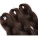 Jumbo Braiding Hair Extensions Colorful Synthetic Hair for DIY Crochet Box Braids Ombre 1Pc 24inch Dark Brown - Buy Online on SooperMarket.com