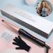 1/2-1 Inch Tapered Curling Iron | Ceramic Hair Curler Wand | Adjustable Temperature | Heat Resistant Glove | Rose Pink - Buy Online on SooperMarket.com