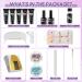 Janolia Amethyst Nail Extension Kit - UV Gel Starter Set with Nail Lamp Base & Top Coat for Perfect Nail Art Design - Buy Online on SooperMarket.com