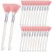 24 Pieces Fan Brush Facial Mask Brush Soft Fan Face Makeup Brush Acid Applicator Esthetician Brush Cosmetic Tools for Mud Clay Mask, Makeup Peel (Pink)