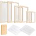 Caydo 3 Pieces Paper Making Frame Kit  Papermaking Mould and Deckle with Mesh  Absorbent Paper and Sponge for Kids Adults Supplies(5 x 7 Inches  7.5 x 9.8 Inches  9.8 x 13 Inches)