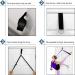 Maoxintek Yoga Belt Leg Extensor - Fitness Stretch Band for Dance Ballet & Gymnastics - Long Cotton Loop with Door Anchor - Black - Buy Online on SooperMarket.com