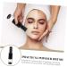 Mikinona flat heel pearl Cosmetic Brush makeup powder puff make up nail hair dryer brush bottle brush loose powder concealer brush Black Blush Brush Concealer hair contour brush - Buy Online on SooperMarket.com