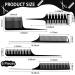 6-Piece Hair Comb Set for Weaving, Sectioning, Balayage, and Styling - Rat Tail Hair Dyeing Combs in Various Styles - Buy Online on SooperMarket.com