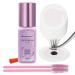 Lash Clusters Glue 10ml Lash Glue Strong Hold Glue for DIY Lash Extension 72H Long Lasting Eyelash Clusters Glue Black Individual Lash Glue for Eyelash Extensions Mild Lash Glue(Black 10ml)