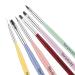 Tevkmuzz 6 PCS Nail Art Brushes Set - Nail Extension Gel, Dotting Pen, Liner Brush - Ideal for Gel Polish & Nail Design - Buy Online on SooperMarket.com