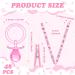 48 Pink Acrylic Necklace Baby Pacifier & Plastic Clothespins Set for Baby Shower Decorations - Buy Online on SooperMarket.com