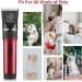Sminiker Low Noise Rechargeable Pet Clippers Kit - 5 Speed Grooming Set for Cats and Dogs with Storage Bag - Buy Online on SooperMarket.com