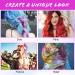 AOOWU 6 Colors Hair Chalk Comb Set - Safe & Non-Toxic Temporary Hair Dye for Girls Kids - Washable Hair Color Brush for Halloween, New Year Party & Cosplay - Buy Online on SooperMarket.com