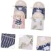 FOMIYES Tampon Organizer 4pcs - Menstrual Pad & Tampon Holder | Cute Monstera Leaves Design | Bathroom & Travel Storage Bag - Buy Online on SooperMarket.com