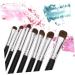 MUSISALY 7pcs Eye Makeup Brushes Halloween Hair Bows for Women Portable Eyeliner Brush Makeup Bag Black Wood - Buy Online on SooperMarket.com