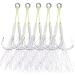Goture Double Fishing Assist Hooks Kit Jig Assist Glow Hook Slow Fast Fall Jigs Fishing Hook for Lead Vertical Jigging Lures Pack of 5 Luminous #2/0 (5pcs)