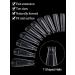 Kalolary Nail Mold Acrylic Nail Forms 100Pcs T Curve Shape + 10 Pink Nail Tip Clips - Buy Online on SooperMarket.com