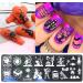 6Pcs Halloween Nail Stamp Plates Set with Various Patterns Spider Webs Pumpkins Bats Skulls DIY Print Manicure Salon Design Perfect Halloween Nail Decoration for Professional DIY Salon - Buy Online on SooperMarket.com
