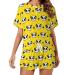 Cute Panda Bear Women's Pajama Set Short Sleeve Lounge Set Shirt and Shorts Sleepwear Set 4X-Large
