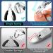 Senior Toenail Clippers Set for Thick Nails - Featuring Ingrown Toenail Tool, Wide Opening Clipper, Rotary Fingernail Clipper, Leather Case & File - Black - Buy Online on SooperMarket.com