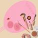 Brush Cleaning Mat Makeup Brush Cleaning Mat Scrubbing Mat for Daily Use Valentine's Day All Pink - Buy Online on SooperMarket.com