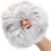 JJstar 2PCS Messy Bun Hair Pieces in Silver Grey - High Heat Resistant Synthetic Fiber Scrunchies for Women and Girls - Buy Online on SooperMarket.com