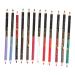 PLAFOPE 12pcs Lip Liner Eyeliner Makeup Lipliner Eyebrow Brush Angled Eye Shadow Pencils Lip Pencil Wooden