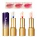 Jelly Lipstick Set 3 Packs Magic Temperature Color Changing Moisturizer Clear Flower Lip Balm Long Lasting Glossy Finish Lip Gloss