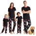 IFFEI Christmas Pyjamas Matching Family Pajamas Sets Xmas Pjs Letter Print Tops and Plaid Pants Sleepwear Nightwear for Women Men Kids Baby Pet Kids 4-5 Years Black/Santa Claus